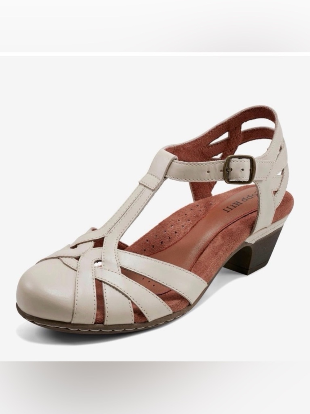 S15 Cobb Hill by New Balance Vanilla Cream T-Strap Heels (Size 9.5)